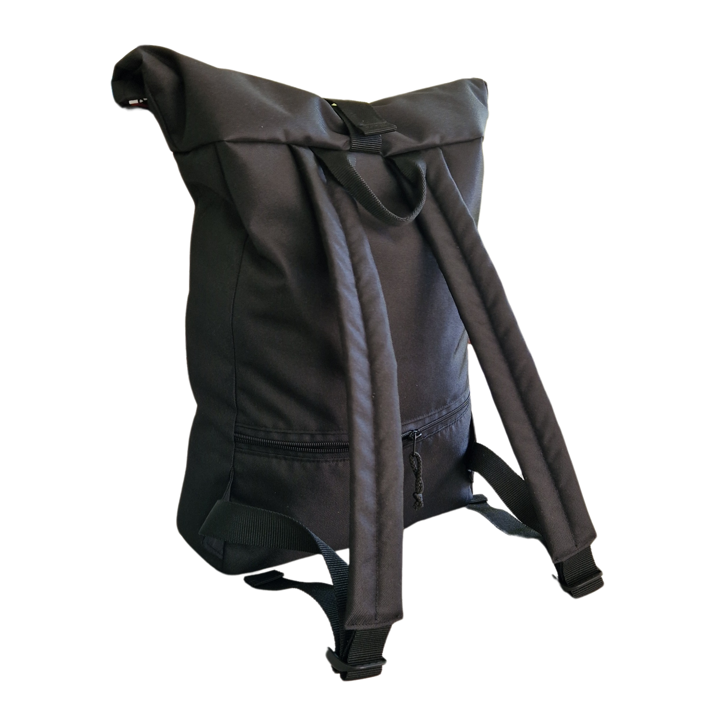 BLACK waterproof backpack with a color touch