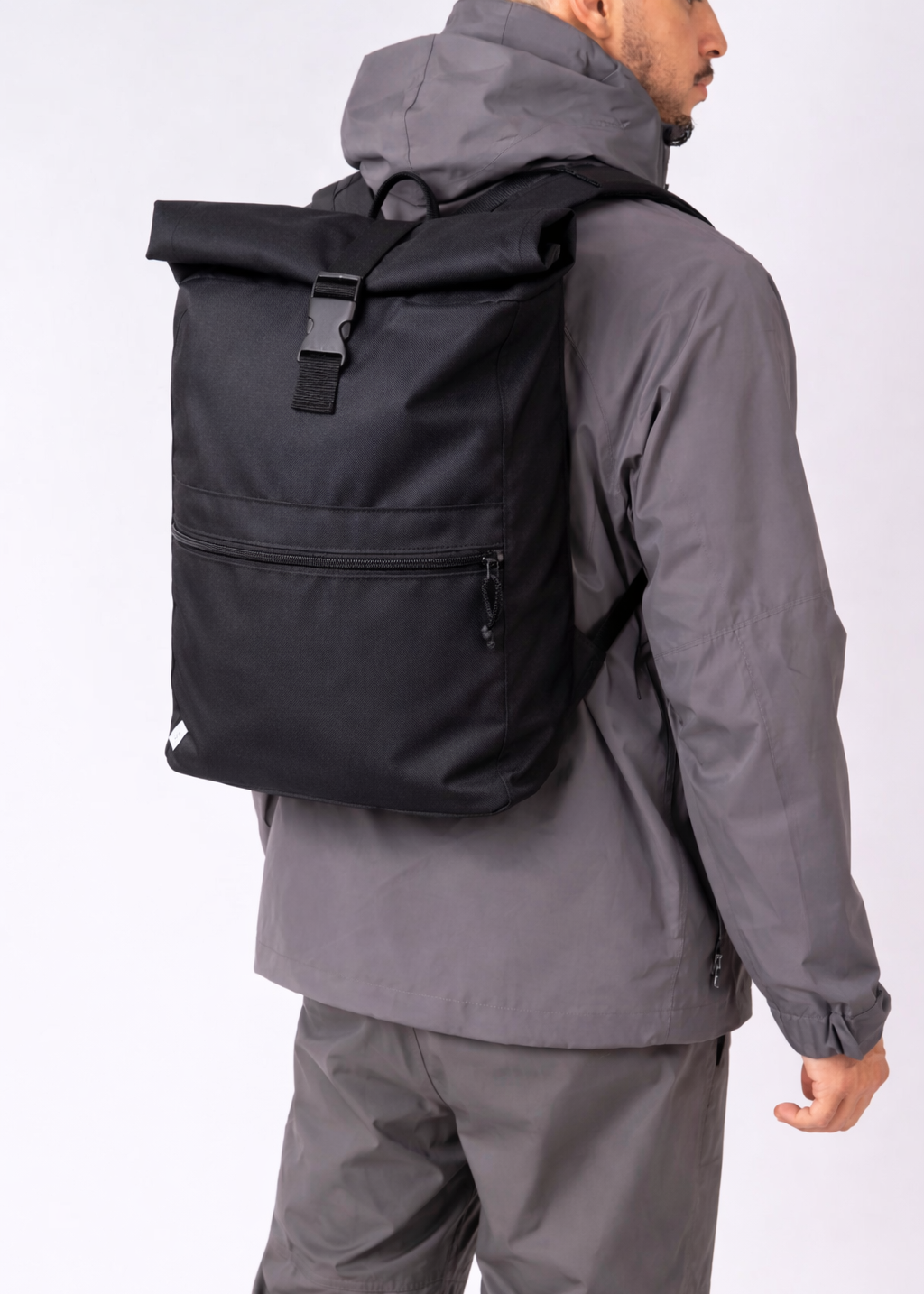 BLACK waterproof backpack with a SECRET