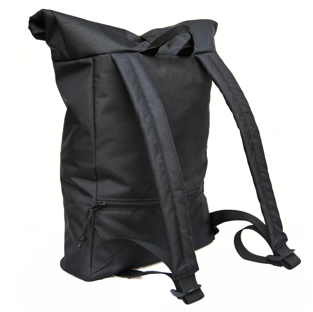 BLACK waterproof backpack with a SECRET
